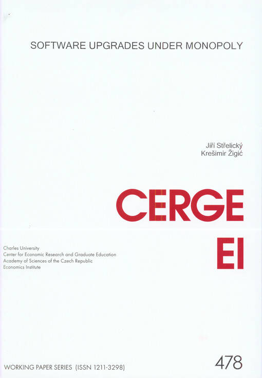 Software upgrades under monopoly