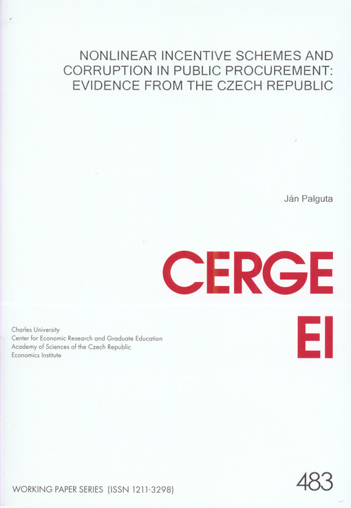 Nonlinear incentive schemes and corruption in public procurement: evidence from the Czech Republic