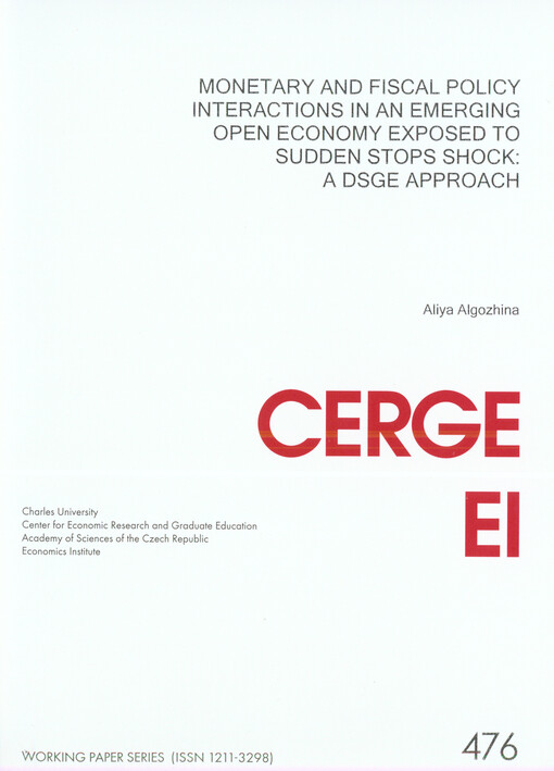 Monetary and fiscal policy interactions in an emerging open economy exposed to sudden stops shock :a DSGE approach