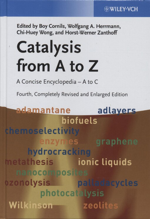 Catalysis from A to Z :a concise encyclopedia.Volume 3,J to P