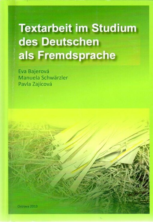 Textarbeit im Studium des Deutschen als Fremdsprache
