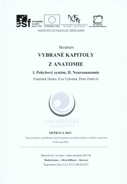 Vybrané kapitoly z anatomie :skriptum