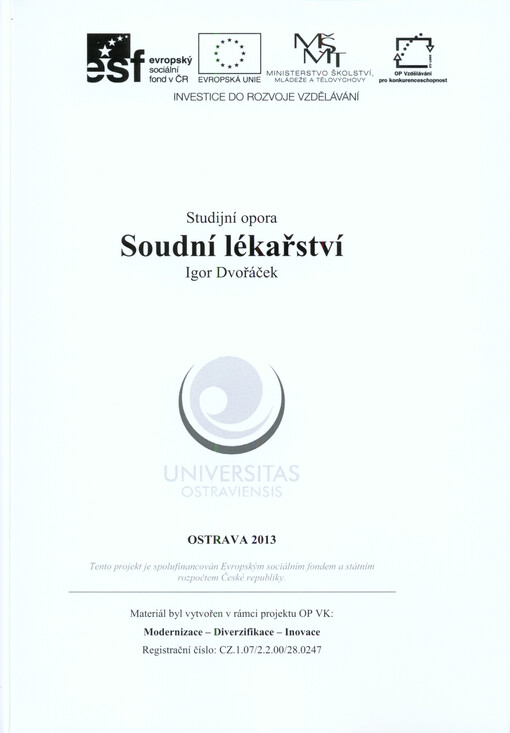 Soudní lékařství :studijní opora