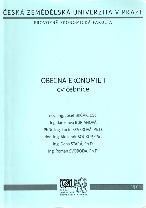 Obecná ekonomie I :cvičebnice, Vyd. 2.