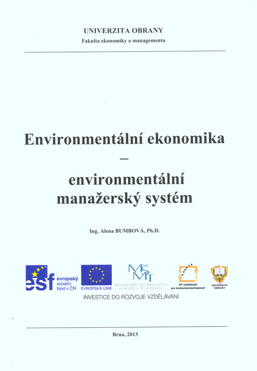 Environmentální ekonomika - environmentální manažerský systém