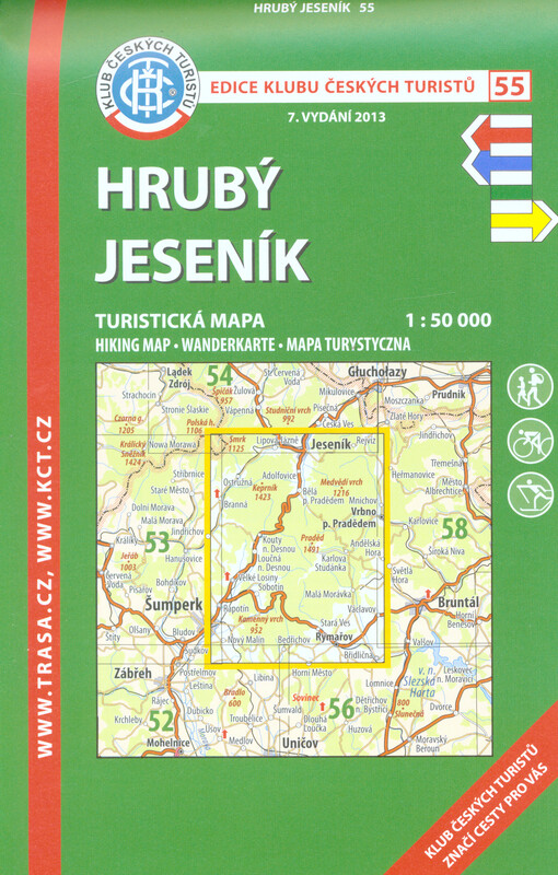 Hrubý Jeseníkturistická mapa 1:50 000