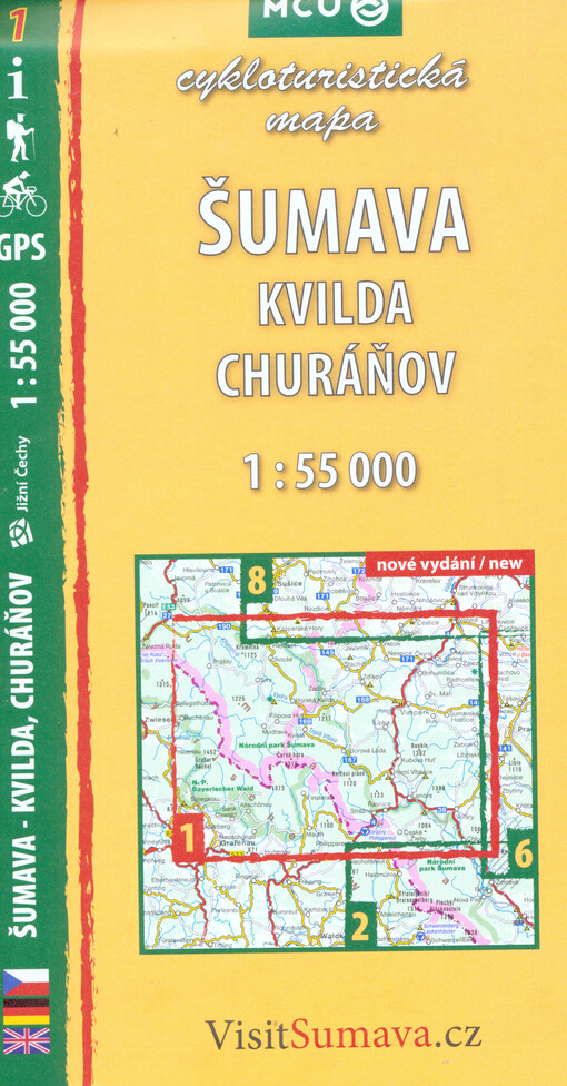 ŠumavaKvilda, Churáňov : cykloturistická mapa 1:55 000