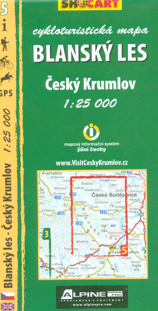 Blanský lesČeský Krumlov : cykloturistická mapa 1:25 000