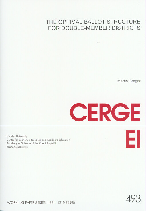 The optimal ballot structure for double-member districts