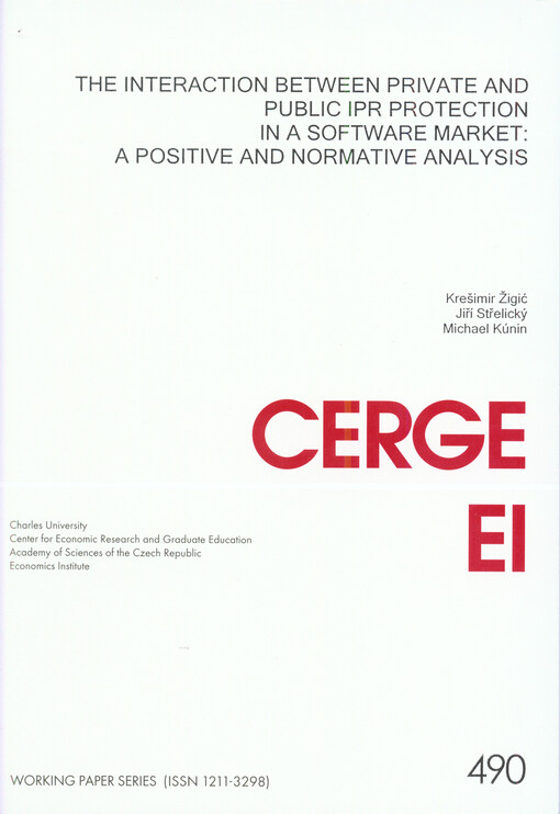 The interaction between private and public IPR protection in a software market: a positive and normative analysis
