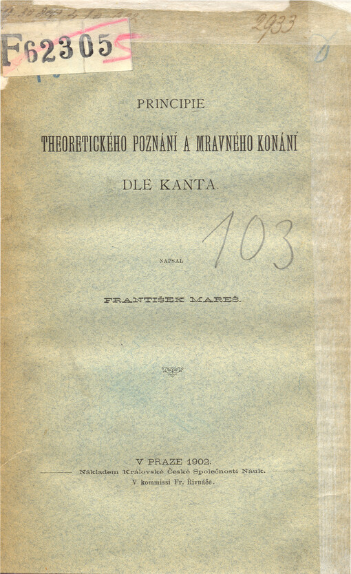 Principie theoretického poznání a mravného konání dle Kanta