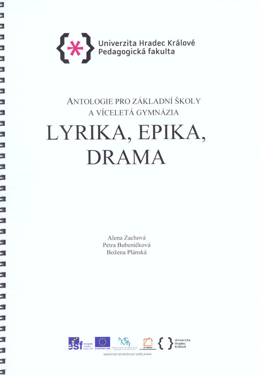 Lyrika, epika, drama :antologie pro základní školy a víceletá gymnázia
