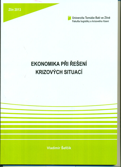 Ekonomika při řešení krizových situací
