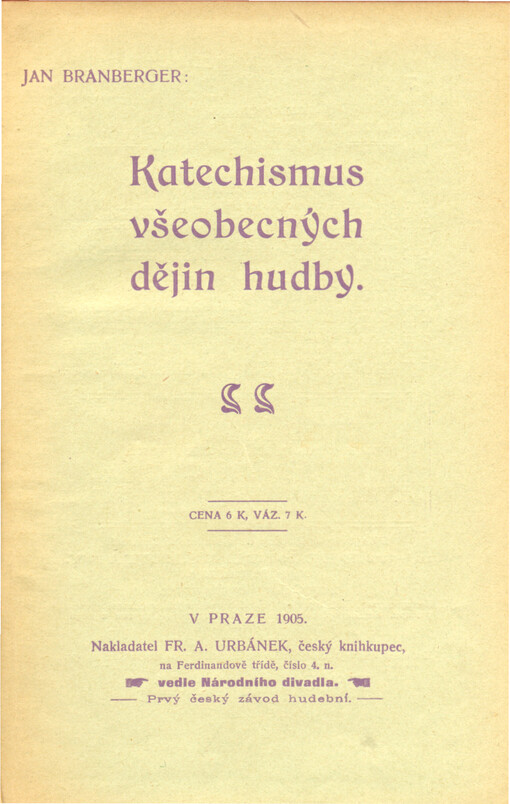 Katechismus všeobecných dějin hudby