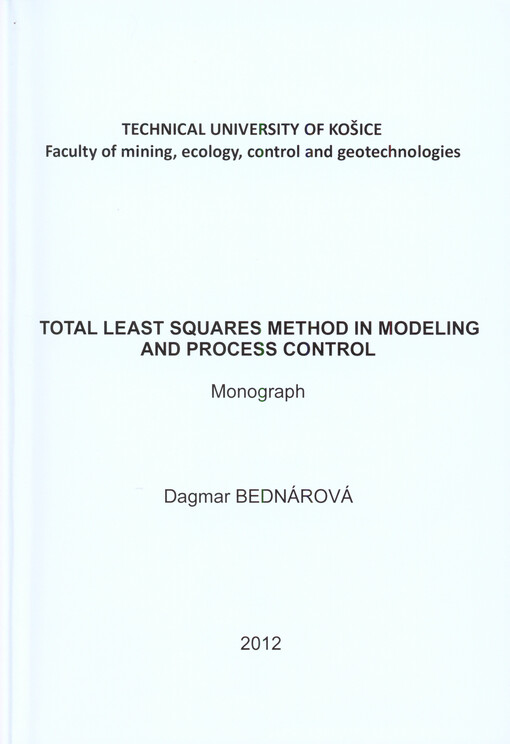 Total least squares method in modeling and process control :monograph