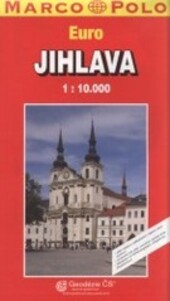 Jihlava plán města 1:10 000 : plán města s výškopisem, mapa okolí, centrum