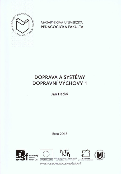 Doprava a systémy dopravní výchovy 1