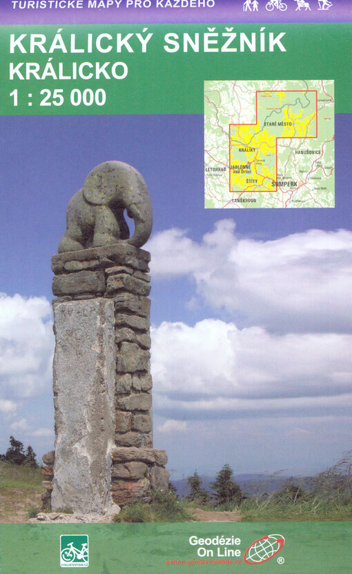 Králický Sněžník, Králickocykloturistická a turistická mapa 1:25 000