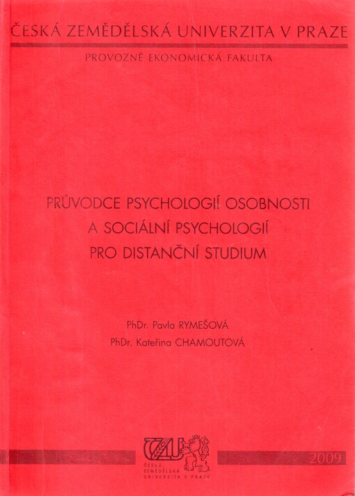 Průvodce psychologií osobnosti a sociální psychologií pro distanční studium