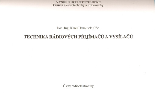 Technika rádiových přijímačů a vysílačů