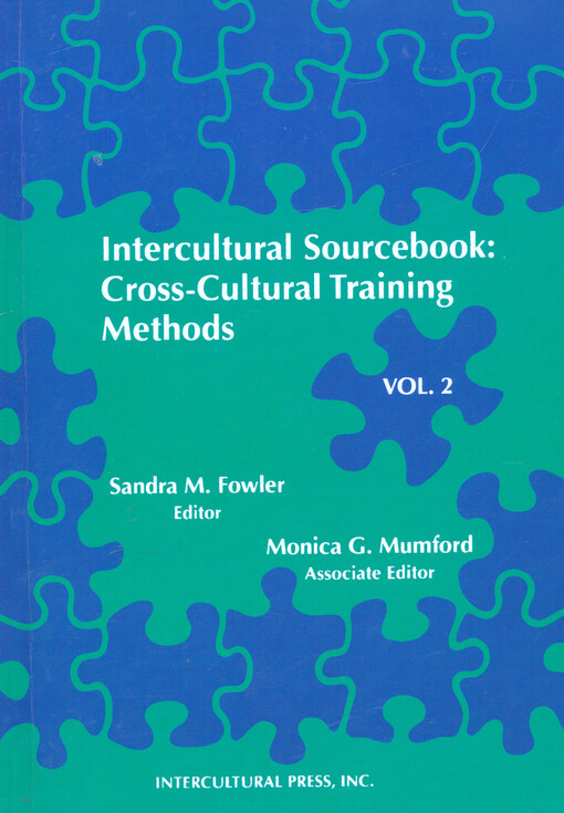 Intercultural sourcebook : cross-cultural training methods   