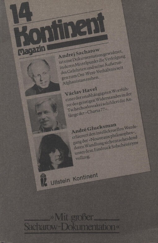 Kontinent 14 :Magazin : Forum für Ost-West-Fragen, 6. Jahrgang
