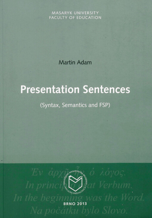 Presentation sentences :(syntax, semantics and FSP)