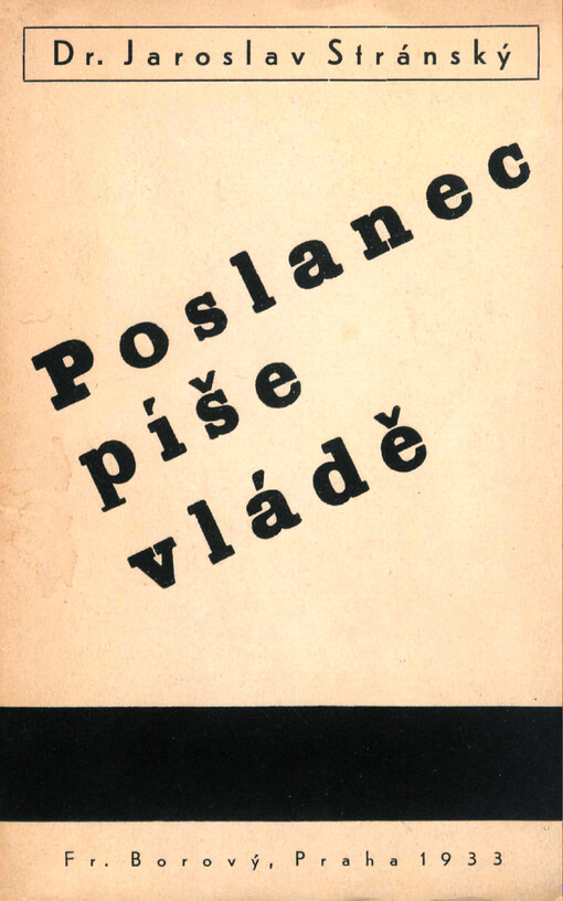 Poslanec píše vládě