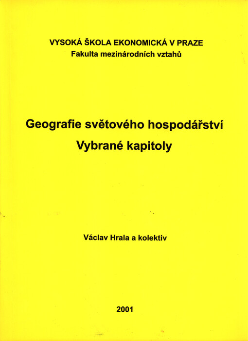 Geografie světového hospodářství : vybrané kapitoly