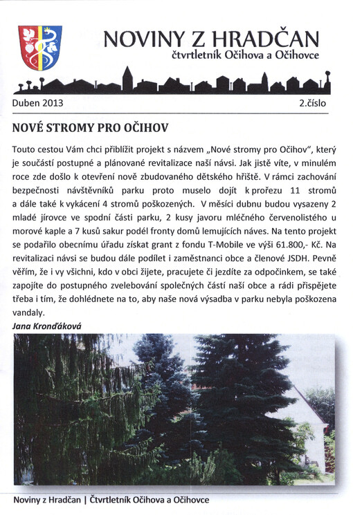 Noviny z Hradčan : čtvrtletník Očihova a Očihovce