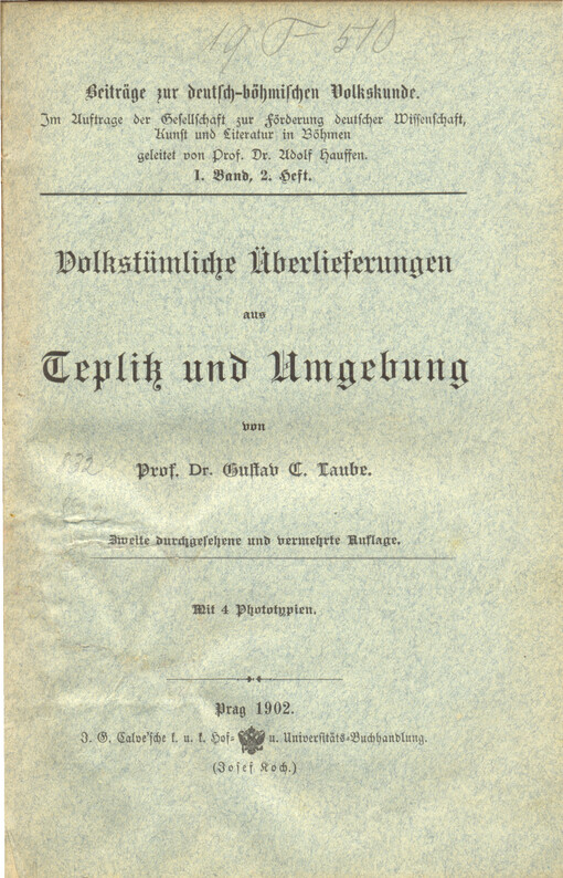 Volkstümliche Überlieferungen aus Teplitz und Umgebung