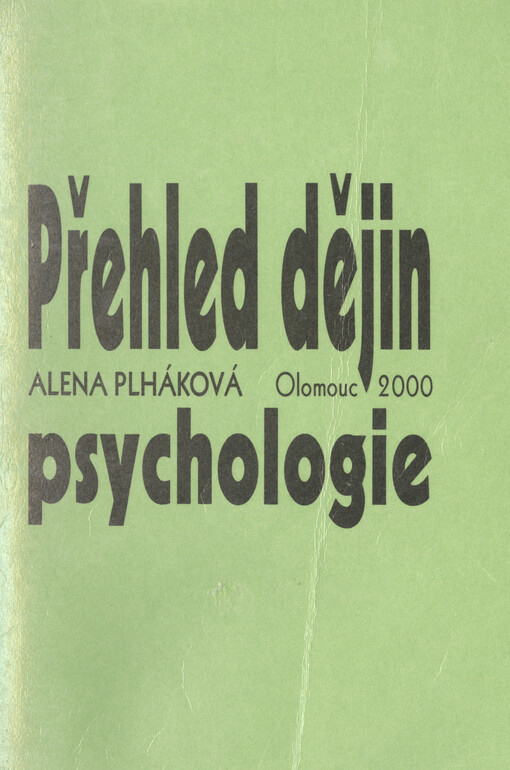 Přehled dějin psychologie