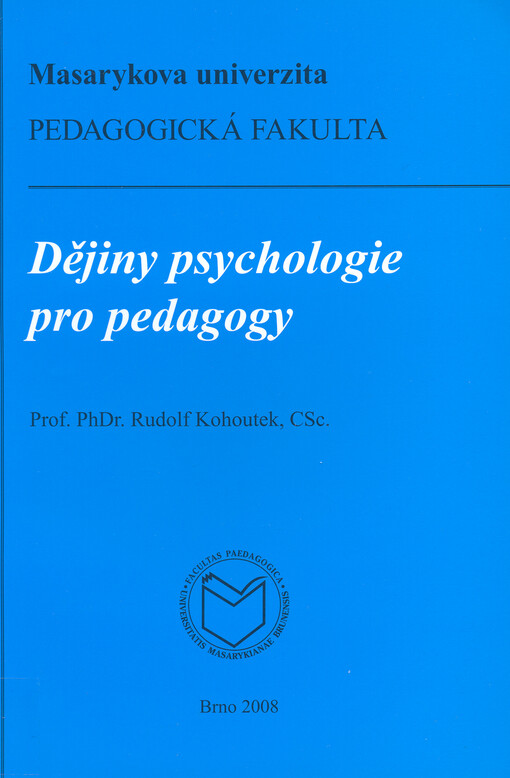 Dějiny psychologie pro pedagogy    