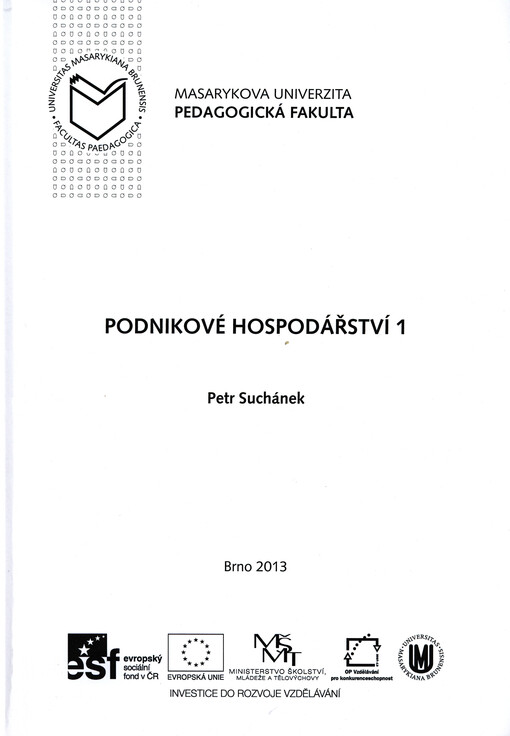 Podnikové hospodářství 1
