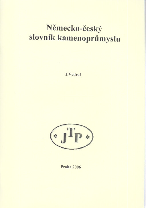 Německo-český slovník kamenoprůmyslu