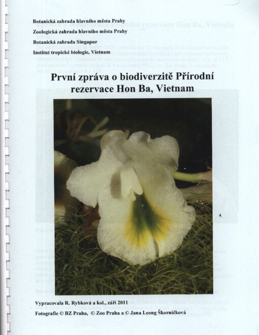 První zpráva o biodiverzitě Přírodní rezervace Hon Ba, Vietnam