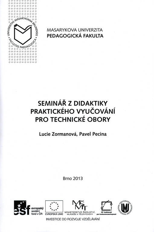 Seminář z didaktiky praktického vyučování pro technické obory