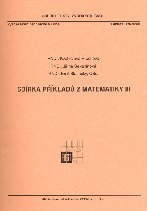 Sbírka příkladů z matematiky III