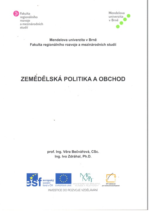 Zemědělská politika a obchod