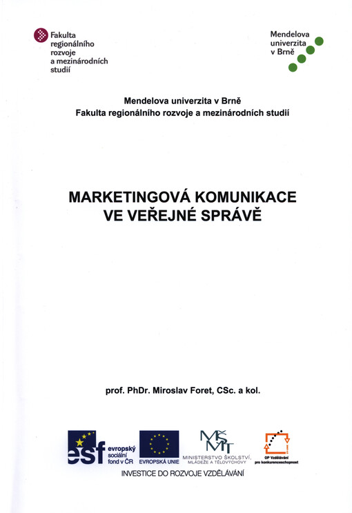Marketingová komunikace ve veřejné správě