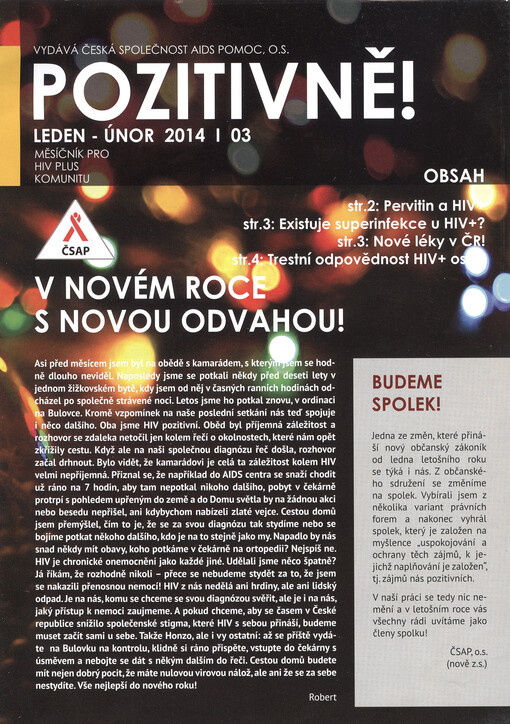 Pozitivně! :měsíčník pro HIV plus komunitu