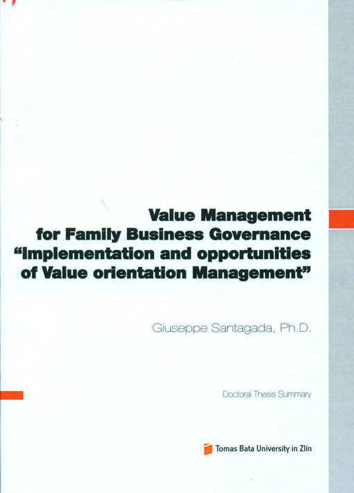 Value management for family business governance 