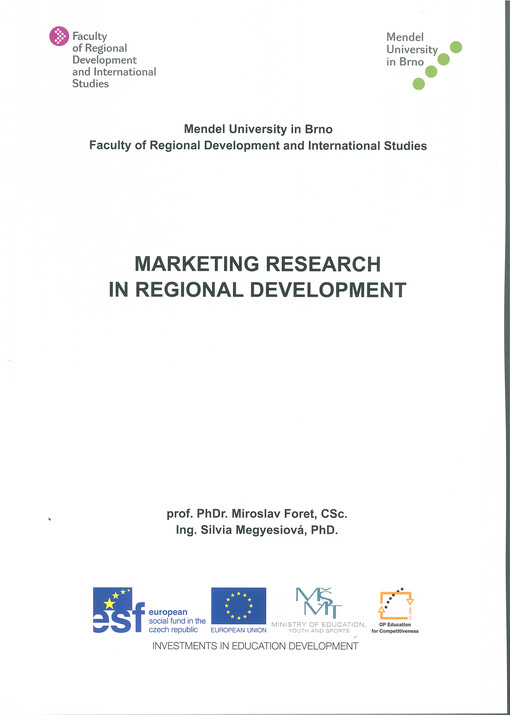 Marketing research in regional development