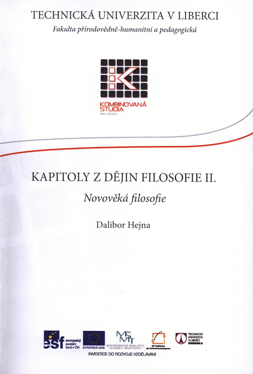 Kapitoly z dějin filosofie II.Novověká filosofie