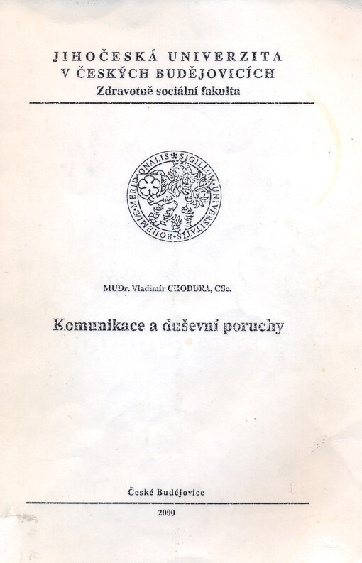 Komunikace a duševní poruchy