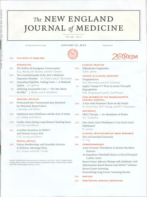 The New England journal of medicine : NEJM