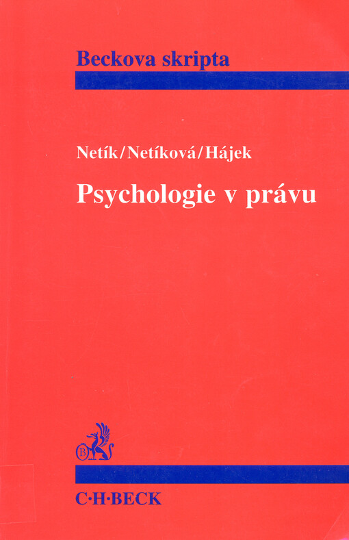 Psychologie v právu: úvod do forenzní psychologie