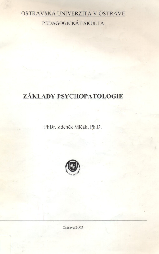 Základy psychopatologie