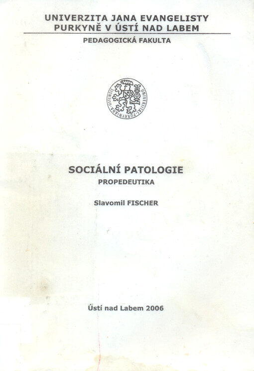 Sociální patologie : propedeutika