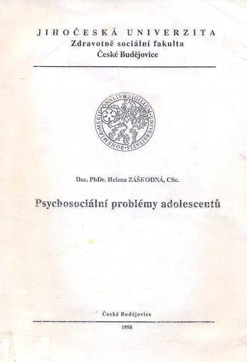 Psychosociální problémy adolescentů